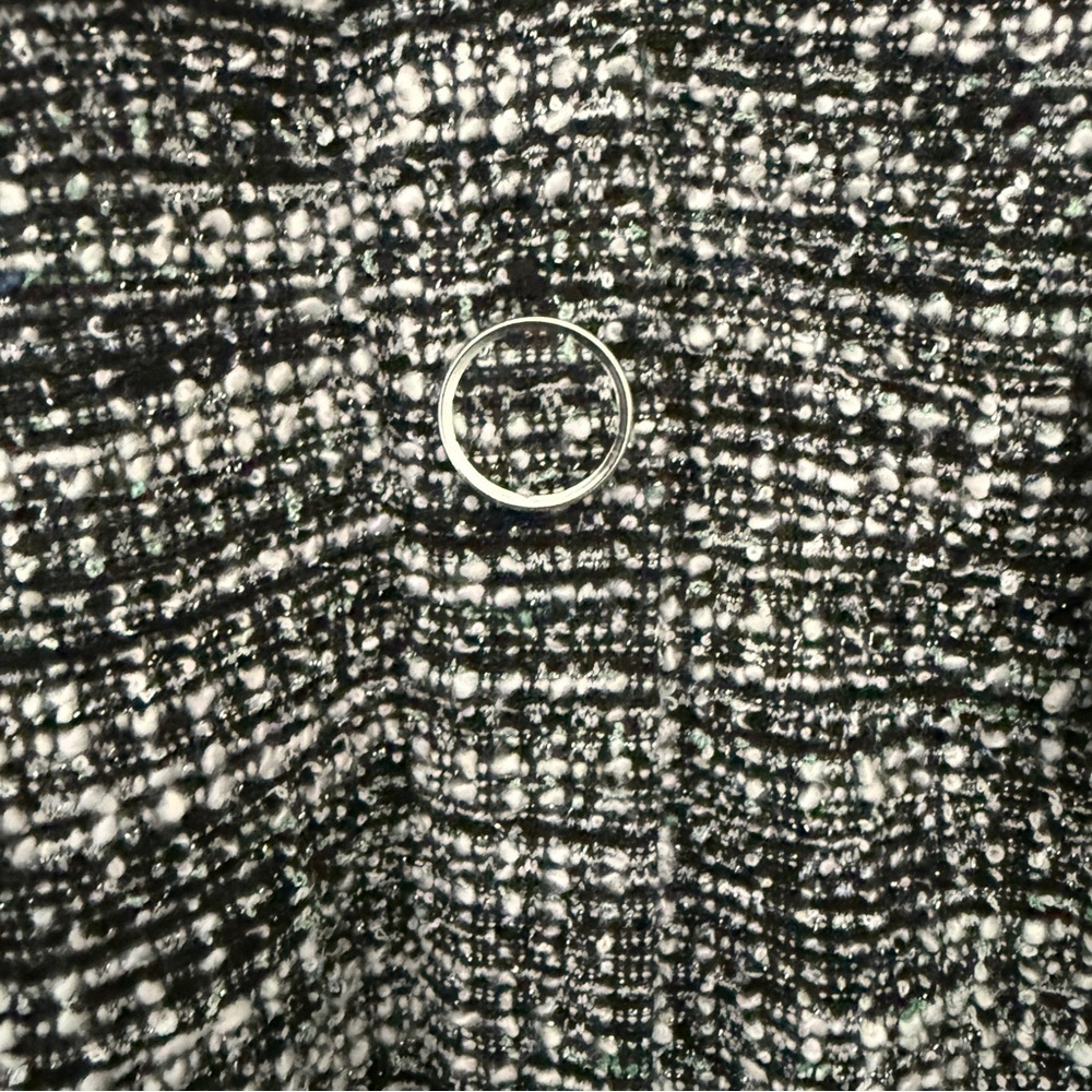 New York & Company Black, White & Green Tweed Sheath Dress - Picture 3 of 7
